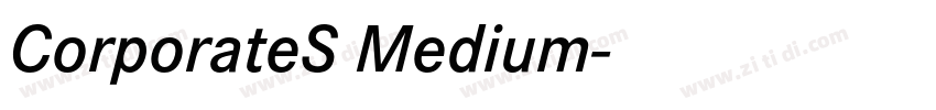 CorporateS Medium字体转换